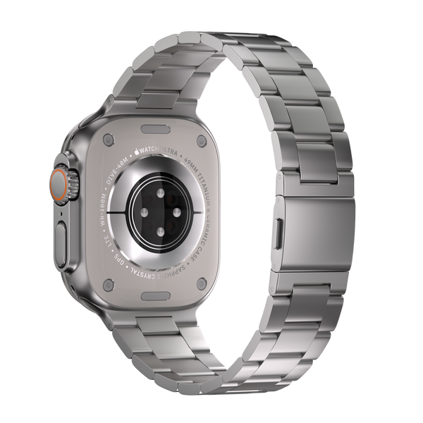 Titanium Oyster Series 2 - Titanium Band for Apple Watch Ultra 2 with Magnet Buckle and Quick Release Links