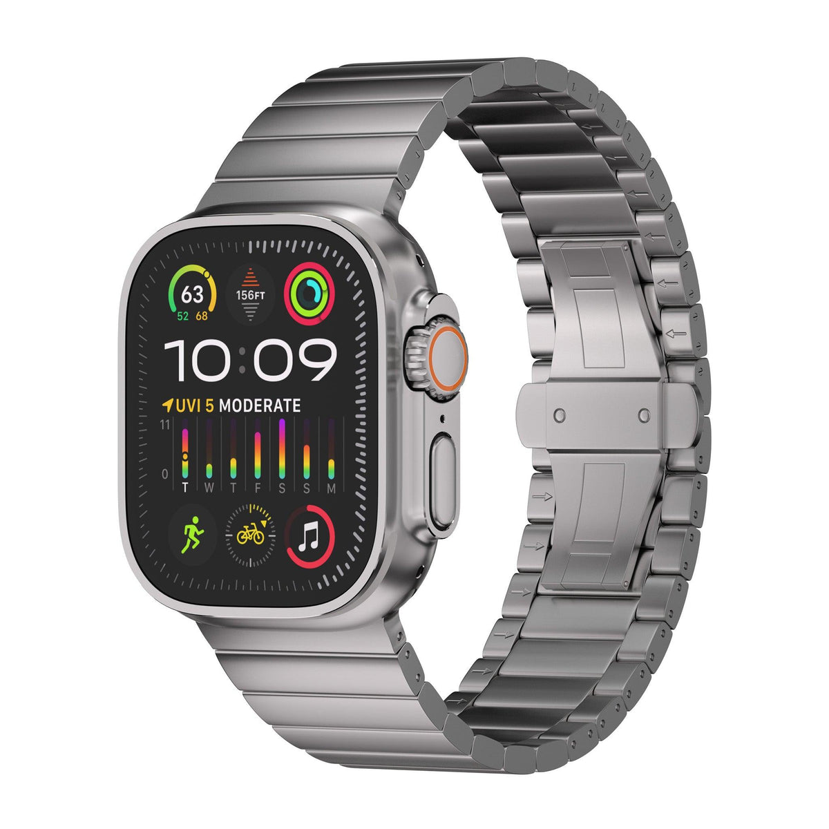 Grade 2 Titanium Link Band for Apple Watch Ultra 2 and Series 10 - Ultra Supply Co