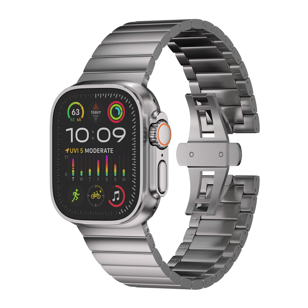 Grade 2 Titanium Link Band for Apple Watch Ultra 2 and Series 10 - Ultra Supply Co
